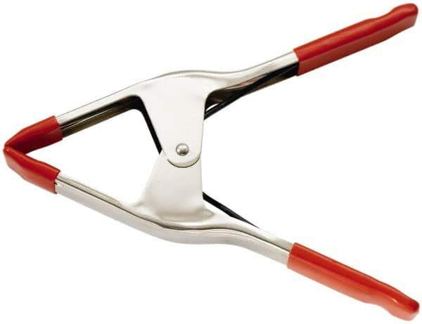 Bessey - 5" Jaw Opening Capacity, 4" Throat Depth, Spring Clamp - Steel Body, Vinyl Handle, Vinyl Tip, 10" OAL - Eagle Tool & Supply