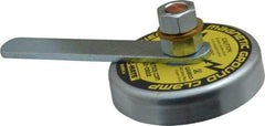 Mag-Mate - 800 Amps Grounding Capacity, 3-1/2" Diam, 2-1/4" High, 35 Lb Max Pull Force, Rare Earth Magnetic Welding & Fabrication Ground Clamp - 55 Lb Average Pull Force, Round Cup Magnet, Copper Stud, Compatible with Flat Surface - Eagle Tool & Supply