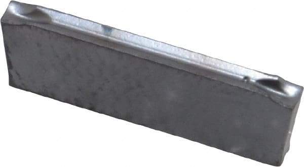 Iscar - DGN2202 J IC908 Grade, 0.0866" Cutting Width, Carbide Cutoff Insert - 0° Neutral Lead Angle, 0.0079" Cnr Rad, TiAlN Coated, Double End - Eagle Tool & Supply