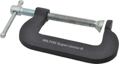 Wilton - Light-Duty 2" Max Opening, 1-1/4" Throat Depth, Forged Steel Standard C-Clamp - 875 Lb Capacity, 0" Min Opening, Standard Throat Depth, Steel Screw - Eagle Tool & Supply