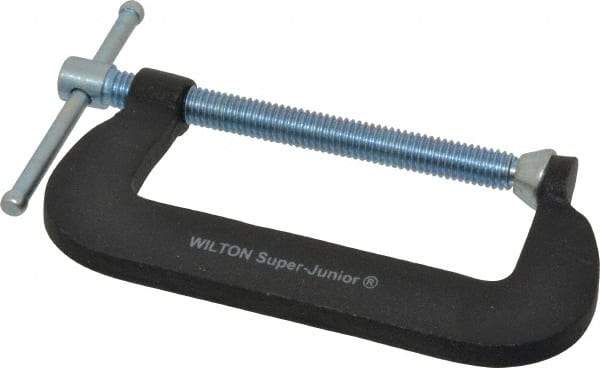 Wilton - Light-Duty 3" Max Opening, 1-3/8" Throat Depth, Forged Steel Standard C-Clamp - 1,100 Lb Capacity, 0" Min Opening, Standard Throat Depth, Steel Screw - Eagle Tool & Supply