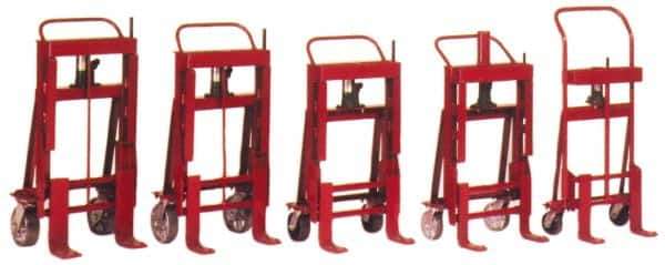 Wesco Industrial Products - 2,000 Lb Capacity, 5" Lift Twin Machinery Mover - 3/4" Min Lift Height, 5" Fork Length, 23" Overall Width - Eagle Tool & Supply