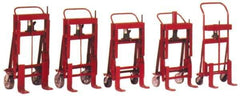 Wesco Industrial Products - 2,000 Lb Capacity, 5" Lift Twin Machinery Mover - 3/4" Min Lift Height, 5" Fork Length, 23" Overall Width - Eagle Tool & Supply
