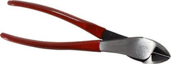 Proto - 8-1/8" OAL, Diagonal Cutter - 3/4" Jaw Length x 1-7/32" Jaw Width, Round/Angled Head, Plastisol Handle - Eagle Tool & Supply