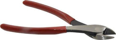 Proto - 8-1/2" OAL, Diagonal Cutter - 3/4" Jaw Length x 1-7/32" Jaw Width, Round Head, Plastisol Handle - Eagle Tool & Supply