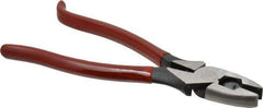 Proto - 9-1/4" OAL, 1-9/16" Jaw Length x 1-9/32" Jaw Width, Ironworker's Pliers - Standard Jaw, Standard Head, Plastisol Handles - Eagle Tool & Supply