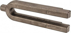 Made in USA - 2-3/4" Wide x 1-1/4" High, Carbon Steel, Plain, U Shaped Strap Clamp - 15/16" Stud, 10" OAL, 9" Slot Length, 15/16" Slot Width - Eagle Tool & Supply