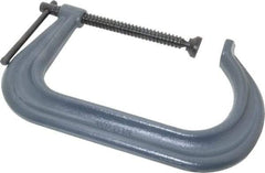 Wilton - Regular-Duty 8" Max Opening, 6" Throat Depth, Forged Steel Standard C-Clamp - 5,900 Lb Capacity, 2" Min Opening, Square Deep Throat - Eagle Tool & Supply