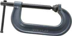 Wilton - Regular-Duty 4" Max Opening, 2-5/16" Throat Depth, Forged Steel Standard C-Clamp - 3,700 Lb Capacity, 0" Min Opening, Standard Throat Depth - Eagle Tool & Supply