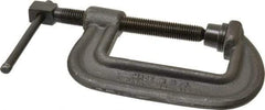 Wilton - Heavy-Duty 4" Max Opening, 2-1/4" Throat Depth, Forged Steel Standard C-Clamp - 10,000 Lb Capacity, 0" Min Opening, Standard Throat Depth, Cold Drawn Steel Screw - Eagle Tool & Supply