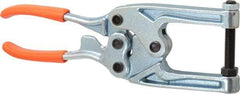 Lapeer - 725.75 Kg Load Capacity, 2-1/4" Throat Depth, 9-3/4" OAL, Carbon Steel, C Style Plier Clamp - 1-3/4" Max Jaw Capacity, 3/8-24 Spindle, 1.22" Open Throat Height, Orange Handle, Spindle End - Eagle Tool & Supply