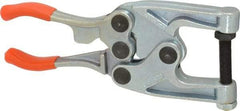 Lapeer - 816.47 Kg Load Capacity, 1-1/4" Throat Depth, 7-3/8" OAL, Carbon Steel, C Style Plier Clamp - 1-3/4" Max Jaw Capacity, 3/8-24 Spindle, 1.25" Open Throat Height, Orange Handle, Spindle End - Eagle Tool & Supply