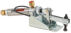 Lapeer - 800 Lb Inner Hold Capacity, Horiz Mount, Air Power Hold-Down Toggle Clamp - 1/8 NPTF Port, 115° Bar Opening, 2-9/32" Height Under Bar - Eagle Tool & Supply
