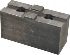 H & R Manufacturing - 10" Chuck Capacity, Tongue & Groove Attachment, Square Soft Lathe Chuck Jaw - Steel, 2.12" Btw Mount Hole Ctrs, 4-1/2" Long x 1-3/4" Wide x 2-3/8" High, 1/2" Groove - Eagle Tool & Supply