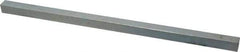 Made in USA - 12" Long x 1/2" High x 1/2" Wide, Zinc-Plated Undersized Key Stock - C1018 Steel - Eagle Tool & Supply