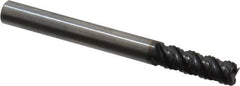 Kennametal - 1/4" Diam, 3/4" LOC, 4 Flute Solid Carbide 0.03" Corner Radius Roughing End Mill - AlTiN Finish, 2-1/2" OAL, 1/4" Shank Diam, Single End, Centercutting, 40° Helix - Eagle Tool & Supply
