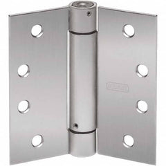 Stanley - 4-1/2" Long x 4-1/2" Wide Grade 1 304 Stainless Steel Full Mortise Spring Commercial Hinge - Eagle Tool & Supply