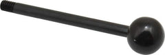 Gibraltar - 1/4-20 Stem, 3/4" Knob Diam, 1/4" Shaft Diam, Gear Lever Arm with Ball Knob - 3/8" Thread Length, 3-1/2" Handle Length, Carbon Steel Shaft, Plastic Knob - Eagle Tool & Supply