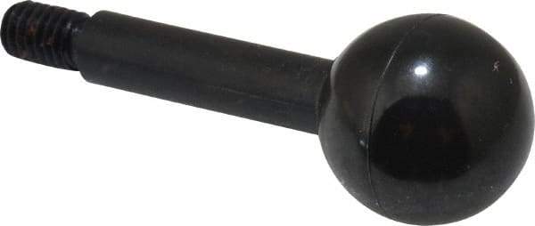 Gibraltar - 5/16-18 Stem, 1" Knob Diam, 3/8" Shaft Diam, Gear Lever Arm with Ball Knob - 1/2" Thread Length, 2-1/2" Handle Length, Carbon Steel Shaft, Plastic Knob - Eagle Tool & Supply