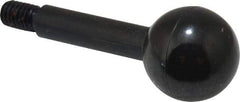 Gibraltar - 5/16-18 Stem, 1" Knob Diam, 3/8" Shaft Diam, Gear Lever Arm with Ball Knob - 1/2" Thread Length, 2-1/2" Handle Length, Carbon Steel Shaft, Plastic Knob - Eagle Tool & Supply
