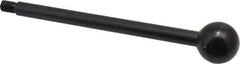 Gibraltar - 5/16-18 Stem, 1" Knob Diam, 3/8" Shaft Diam, Gear Lever Arm with Ball Knob - 1/2" Thread Length, 6" Handle Length, Carbon Steel Shaft, Plastic Knob - Eagle Tool & Supply
