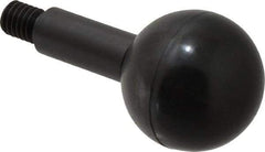 Gibraltar - 3/8-16 Stem, 1-3/8" Knob Diam, 1/2" Shaft Diam, Gear Lever Arm with Ball Knob - 1/2" Thread Length, 2-1/2" Handle Length, Carbon Steel Shaft, Plastic Knob - Eagle Tool & Supply