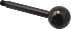 Gibraltar - 1/2-13 Stem, 1-7/8" Knob Diam, 5/8" Shaft Diam, Gear Lever Arm with Ball Knob - 5/8" Thread Length, 6" Handle Length, Carbon Steel Shaft, Plastic Knob - Eagle Tool & Supply