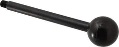 Gibraltar - 1/2-13 Stem, 1-7/8" Knob Diam, 5/8" Shaft Diam, Gear Lever Arm with Ball Knob - 5/8" Thread Length, 8" Handle Length, Carbon Steel Shaft, Plastic Knob - Eagle Tool & Supply