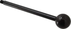 Gibraltar - 1/2-13 Stem, 1-7/8" Knob Diam, 5/8" Shaft Diam, Gear Lever Arm with Ball Knob - 5/8" Thread Length, 10" Handle Length, Carbon Steel Shaft, Plastic Knob - Eagle Tool & Supply