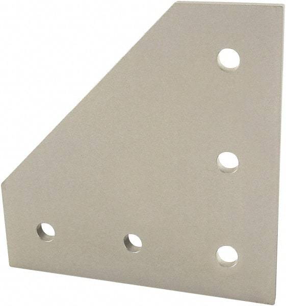 80/20 Inc. - 120mm Wide, Open Shelving Accessory/Component - Aluminum, Clear Anodized Finish, 120mm Long, Use with 40 Series & Bolt Kit 75-3422 - Eagle Tool & Supply