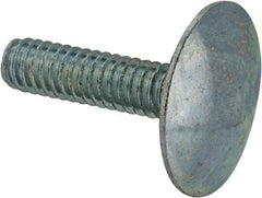 Value Collection - 1/4-20, 1" Length Under Head, Step Bolt - 27/32" Head Diam, 1006-1050 Steel, Zinc-Plated Finish - Eagle Tool & Supply