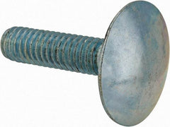 Value Collection - 5/16-18, 1-1/4" Length Under Head, Step Bolt - 1-1/16" Head Diam, 1006-1050 Steel, Zinc-Plated Finish - Eagle Tool & Supply