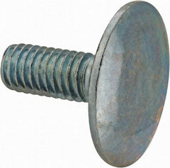 Value Collection - 3/8-16, 1" Length Under Head, Step Bolt - 1-1/4" Head Diam, 1006-1050 Steel, Zinc-Plated Finish - Eagle Tool & Supply