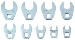 Proto - 9 Piece 3/8" Drive Open End Crowfoot Wrench Set - 3/8 to 7/8" - Eagle Tool & Supply