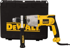 DeWALT - 120 Volt 1/2" Keyed Chuck Electric Hammer Drill - 0 to 56,000 BPM, 0 to 1,200 & 0 to 3,500 RPM, Reversible - Eagle Tool & Supply