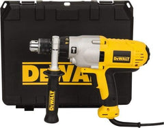 DeWALT - 120 Volt 1/2" Keyed Chuck Electric Hammer Drill - 0 to 56,000 BPM, 0 to 1,200 & 0 to 3,500 RPM, Reversible - Eagle Tool & Supply