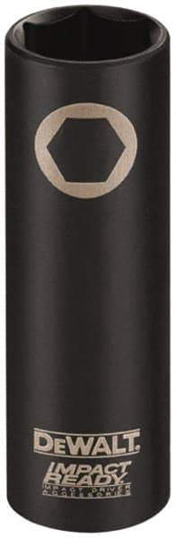 DeWALT - 3/8" Drive 15/16" Deep Impact Socket - 6 Points, 2-1/2" OAL - Eagle Tool & Supply