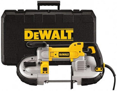 DeWALT - 120 Volt, Electric Handheld Bandsaw - 2.44 m Cord Length, 5 Inch (Round) and 5 x 4-3/4 Inch (Rectangular) Depth of Cut, 100 and 350 SFPM, 10 Amp - Eagle Tool & Supply