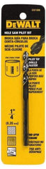 DeWALT - 1/4" Pin Diam, 3" Long Steel Pilot Drill - 9/16 to 1-3/16" Tool Diam Compatibility, Compatible with Hole Saws - Eagle Tool & Supply