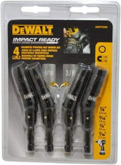 DeWALT - 4 Piece, Magnetic Nutsetter - 1/4 to 7/16" Hex, 1/4" Hex Drive - Eagle Tool & Supply