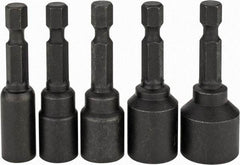 DeWALT - 5 Piece, Magnetic Nutsetter - 1/4 to 1/2" Hex, 1/4" Hex Drive - Eagle Tool & Supply