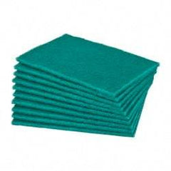 Norton - Very Fine Grade, Aluminum Oxide Hand Pad - Green, 6" Wide x 9" Long, Nonwoven - Eagle Tool & Supply