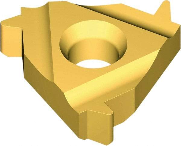 Vargus - 3IR Internal Right Hand 12 American Buttress Laydown Threading Insert - Grade VKX, TiN Coated Carbide, 9.53mm Inscribed Circle - Eagle Tool & Supply