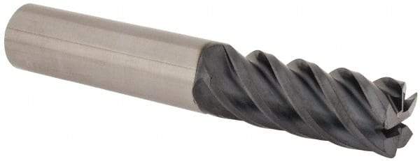 Niagara Cutter - 1/2", 5 Flute, Solid Carbide, 0.03" Corner Radius End Mill - 3" OAL, 45° Helix, 1-1/4" LOC, Right Hand Cut - Eagle Tool & Supply