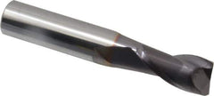 Niagara Cutter - 1/2", 2 Flute, Solid Carbide, 0.03" Corner Radius End Mill - 3" OAL, 30° Helix, 1" LOC, Right Hand Cut - Eagle Tool & Supply