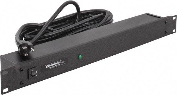 Wiremold - 6 Outlets, 120 Volts, 15 Amps, 15' Cord, Power Outlet Strip - 1 Circuits, Rack Mount, 5-15P NEMA Configuration, 19" Strip, cULus, UL Listed File 1449 - Eagle Tool & Supply