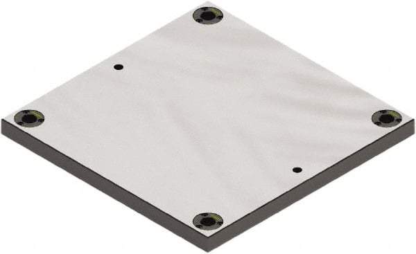 Jergens - 630mm Long x 630mm Wide Steel Fixture Plate - 1.38" Plate Thickness - Eagle Tool & Supply