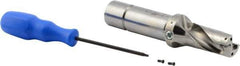 Iscar - 1-3/4" Max Drill Depth, 2xD, 7/8" Diam, Indexable Insert Drill - 1" Shank Diam, Straight Shank - Eagle Tool & Supply