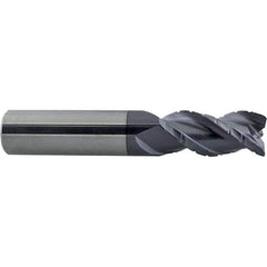 ProMax - 5/8" Diam, 1-3/4" LOC, 3 Flute Solid Carbide Roughing & Finishing Corner Radius End Mill - AlTiN Finish, 4" OAL, 5/8" Shank Diam, Weldon Shank, 40° Helix, Centercutting - Eagle Tool & Supply