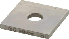 Mitutoyo - 0.1002" Square Steel Gage Block - Accuracy Grade 0, Includes Certificate of Inspection - Eagle Tool & Supply